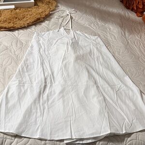 White Halter Dress